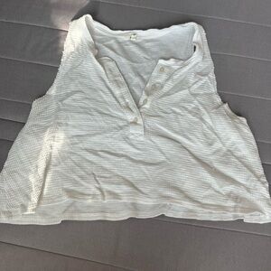 White Waffle Knit Tank